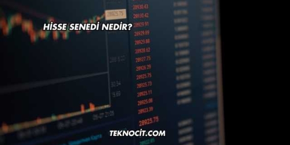 Hisse Senedi Nedir?